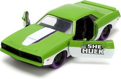 Jada Toys Marvel She-Hulk & 1973 Plymouth Barracuda 1:32 Scale Die-Cast Car
