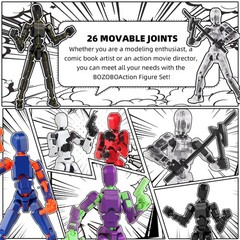 13 Action Figure Set – 6PCS Articulated Robot T13 Toys for Kids 5-8, Birthday Gi