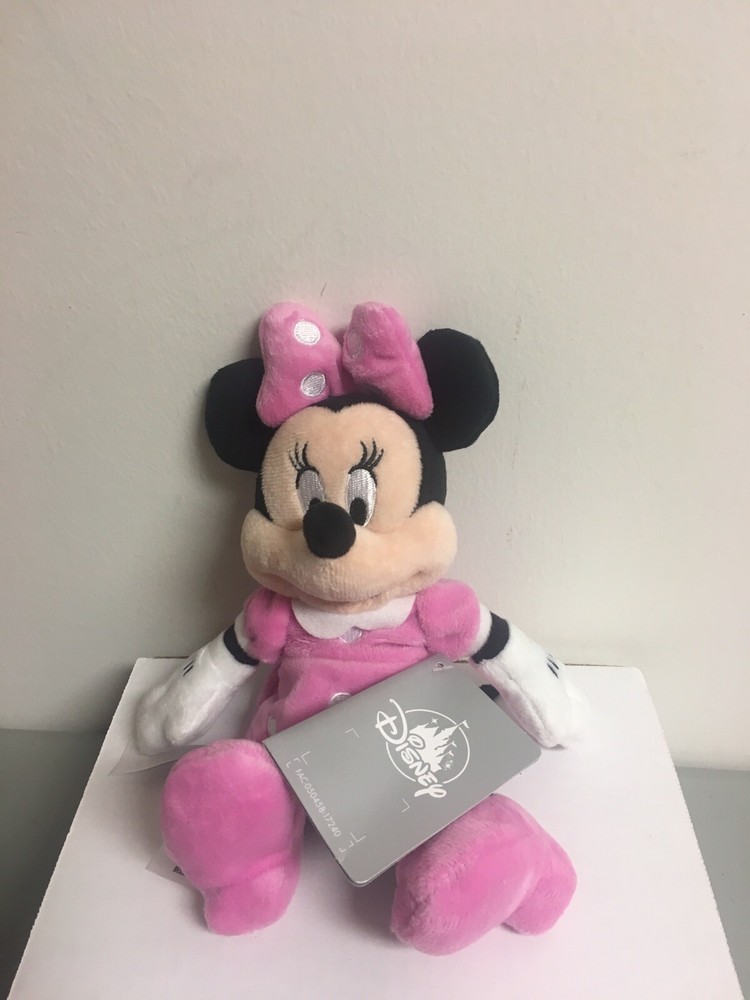 Disney Store Minnie Mouse Pink Dress Mini Bean Bag Plush – NEW with Tags