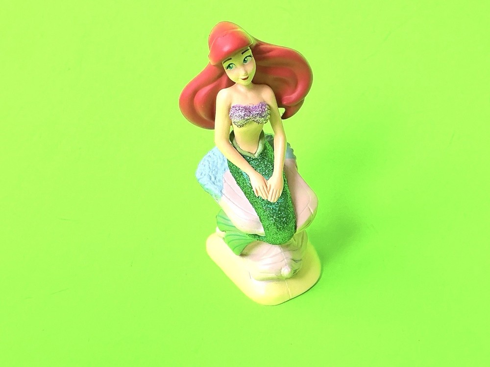 Princess Ariel Sitting Glitter Disney Store 3.5″ Figure Cake Topper PVC Toy