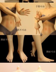 UDDOLL 1/6 Female Microemulsion Thick Leg Finger Bone Seamless Silicone Body Toy