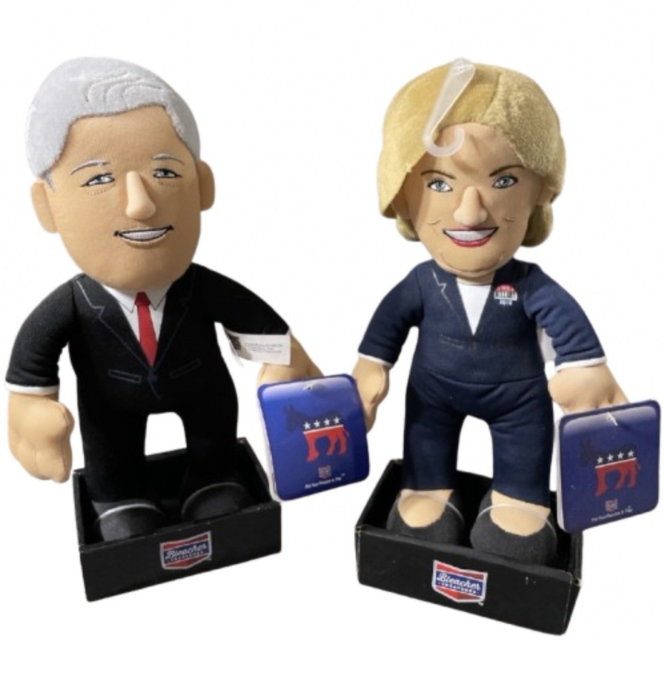 Bleacher Creatures Historical Figures Bill & Hillary Clinton 10″ Plush BRAND NEW