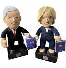Bleacher Creatures Historical Figures Bill & Hillary Clinton 10″ Plush BRAND NEW
