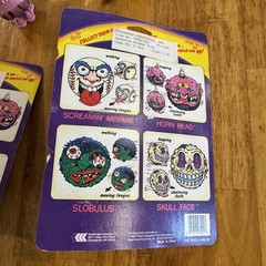 Lot of 4 1986 Horn Head Skull Face Wind Up Madballs Vintage Figure Toy