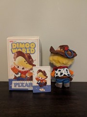 POP MART DIMOO WORLD × PIXAR Woody Vinyl Plush Pendant – US IN HAND