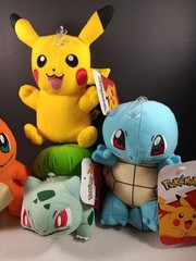 Pokemon Starter Kit 3 Pikachu Bulbasaur Squirtle Plush doll 6″ Stuff Animal New