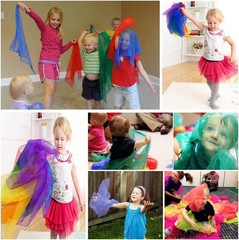 Dance Scarves Music Scarves for Children Movement and Juggling 12pcs