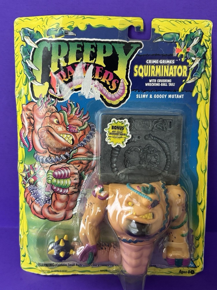 CREEPY CRAWLERS SQUIRMINATOR WITH CRUSHING WRECKING BALL TAIL BY TOYMAX