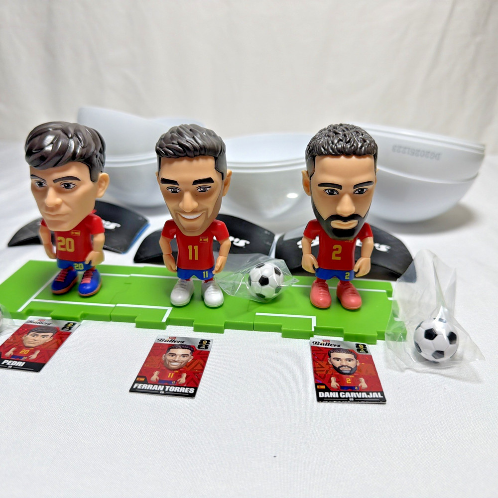 ZURU Ballers Spain Pedri Ferran Torres Dani Carvajal Figure Lot NEW 2026 FIFA