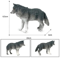 Gray Wolf Wild Animal Toy PVC Action Figure Kids Toys Party Gifts
