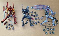 Neon Genesis Evangelion Kaiyodo Figures Lot Of 9 + Accessories AS IS