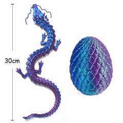 3D Printed Articulated Dragon with Egg Movable Joint Figure Desktop Toy