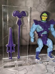 MOTU Skeletor Acrylic Base Set / Stand ** No Action Figure Included **