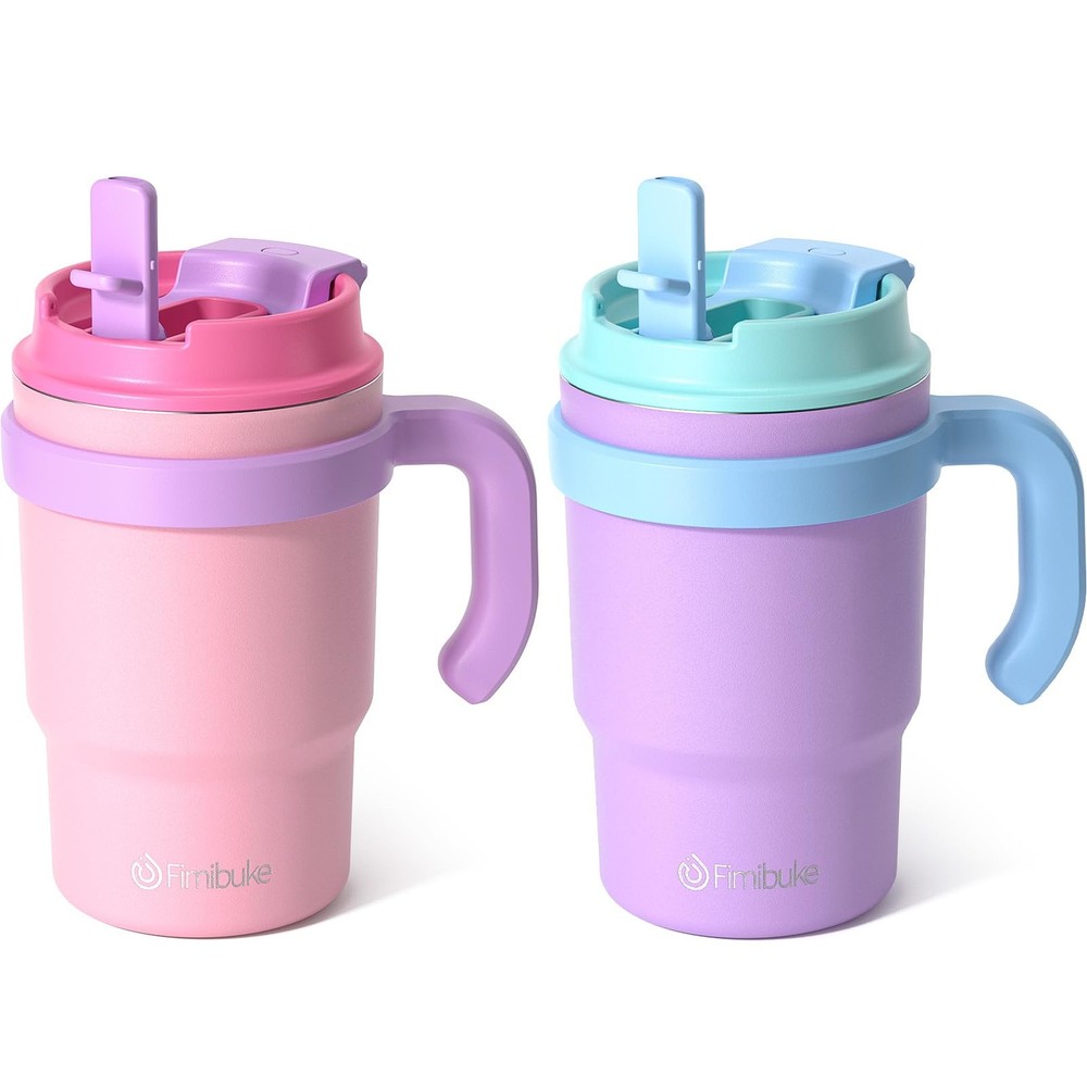 Fimibuke 16oz Kids 3.9 inches wide x 13.3 tall, B1.Pink & Purple