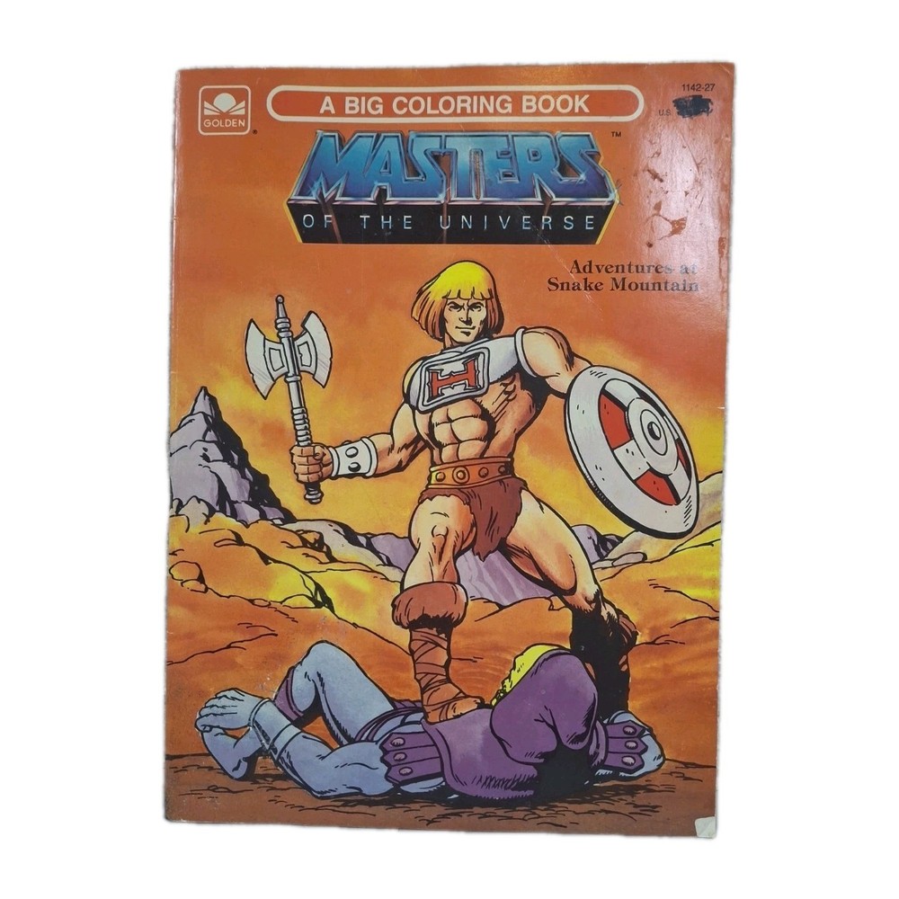 1985 Masters Of The Universe He-Man Skeletor Cover Coloring Book