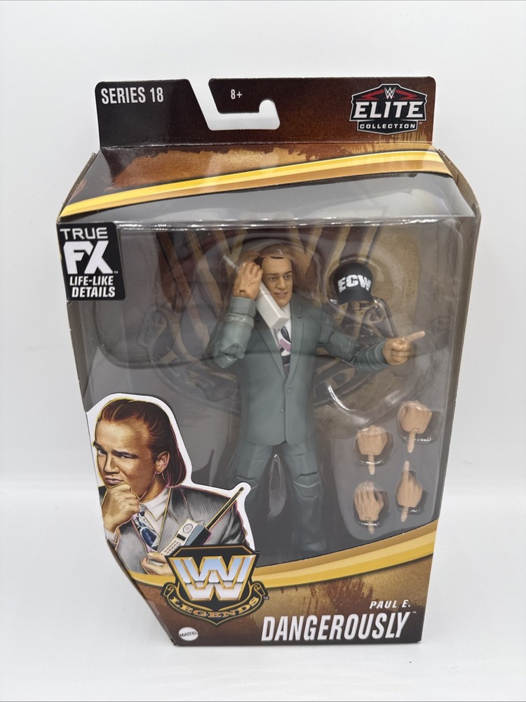 Mattel WWE Elite Legends – Paul E. Dangerously WCW Paul Heyman Wiseman Advocate