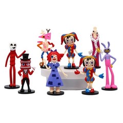 The Amazing Digital Circus 8 Styles Q Version Figurine Models, Rabbit Clown Doll