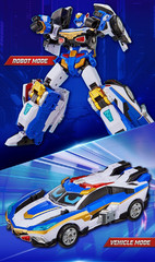 Metal Cardbot W Season3 BLAION + BLUE COP W Transformer Robot Car Toy Set 2025