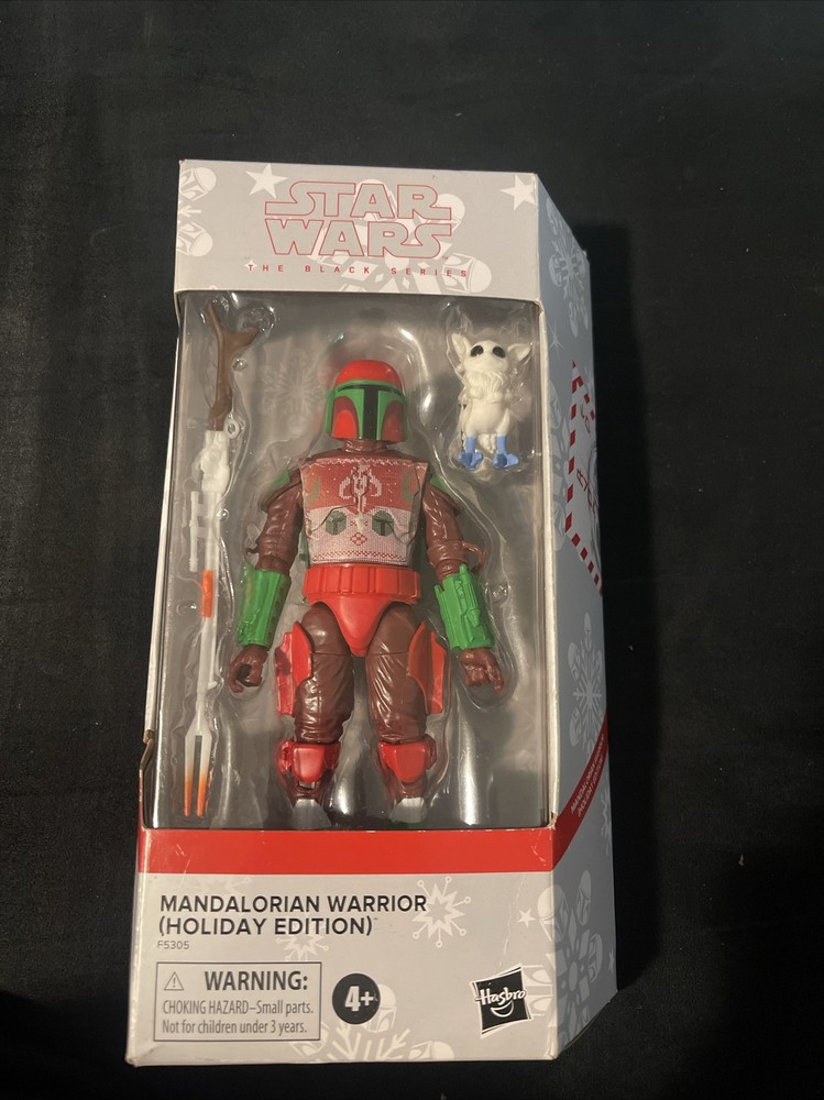 2022 Star Wars Black Series Mandalorian Warrior Holiday Edition Action Figure 6”