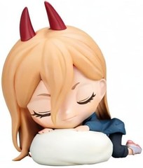 Banpresto BP88663P Figur Q Posket Sleeping Power Chainsaw Man, 7 cm, Mehrfarbig