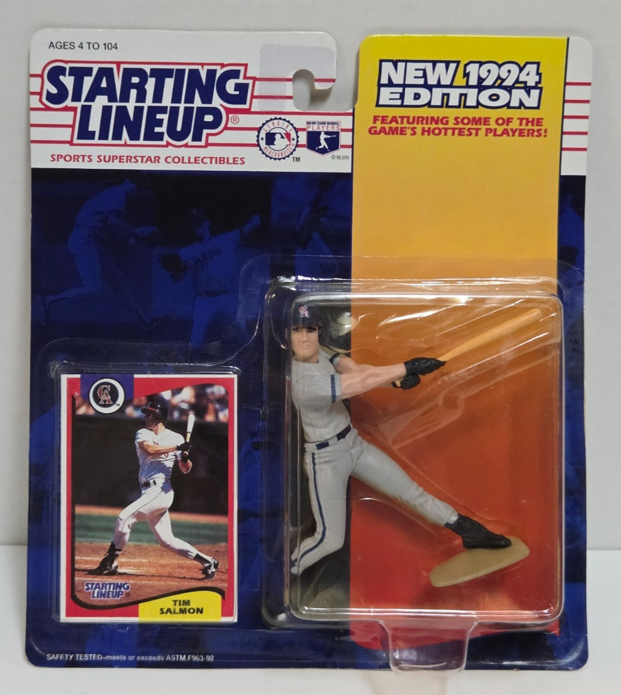TIM SALMON – California Angels Kenner Starting Lineup SLU MLB 1994 Figure & Card