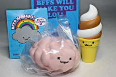 KIDROBOT BFFS SOFTEE & THE BRAIN TRAVIS CAIN 2017 DESIGNER ART TOY