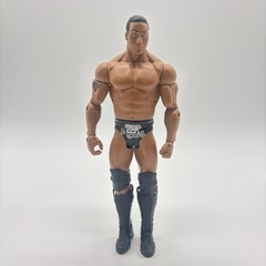 Mattel WWE The Rock Basic Action Figure Black Trunks Bull Logo 2011