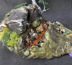 Lava Light Up Action Figure Base Custom Designed 7″x 10″ Diorama Tabletop Gaming