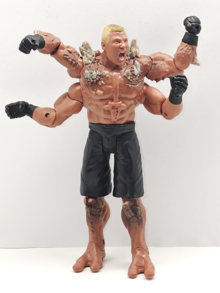 MATTEL | WWE Mutants Brock Lesnar 4 Arms Action Figure 2016 Beast Incarnate RARE