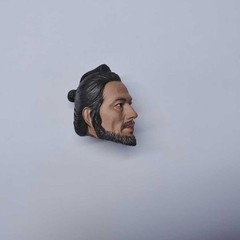 1/6 Male Miyamoto Musashi Beard Man Head Sculpt Model Fit 12″ Action Figure Doll