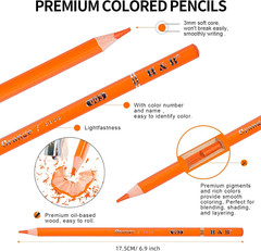 120 Colored Soft-core Coloring Pencils Set, Coloring Book and Portable Storage B