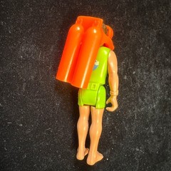 Vintage 1974 Fisher Price Adventure People Scuba Diver Figure with Orange Tank