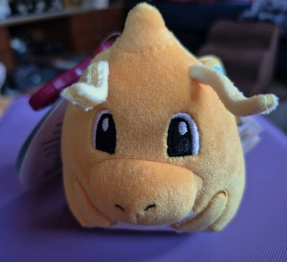 Brand New 2026 Squishmallows Pokemon DRAGONITE 3.5” Plush Clip