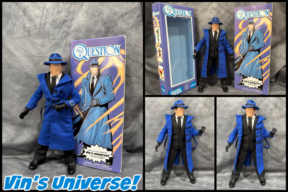 Custom 8″ Mego Scale DC Comics The Question Justice League Action Figure WithBox