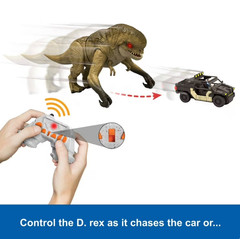 Jurassic World Rebirth Track N Chomp Distortus Rex RC w/ Vehicle