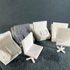 Sci Fi Control Room Computer Desk Chair Action Figure Accessory Lot