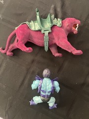 Vintage 1981 MOTU Skeletor ( no sword/staff)Taiwan With Panthor Complete