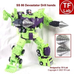 Upgrade Kit: Transformers Studio Series SS 86 Devastator Sword + Drill Hands