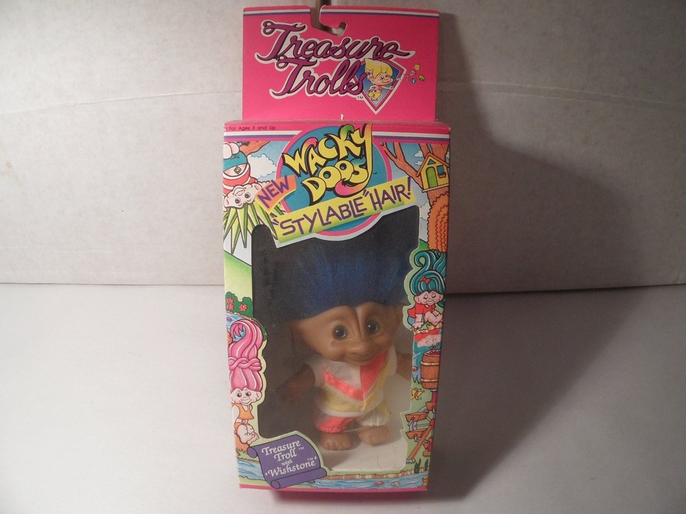 ACE Novelty Treasure Trolls Spikey Doo Wacky Doos Stylable Hair 6″ Figure