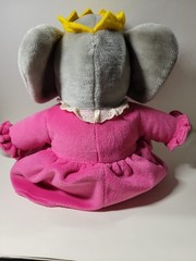 Babar CELESTE 15″ Plush Toy Elephant Queen By Gund 1989 Vintage