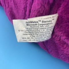 Vintage 1997 ActiMates Barney Plush Microsoft Talking Singing Interactive Tested