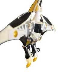 2003 Bandai Power Rangers Dino Thunder White Drago Zord Raptor Toy Rider White