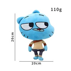 Amazing World of Gumball Plush – Big Eyed Gumball Soft Doll