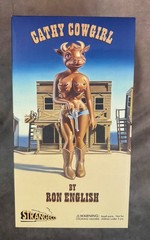 Strangeco Cathy Cowgirl Statuette B/W Ver. Ron English Pop Art NRFB USA Seller
