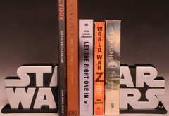 GENTLE GIANT STAR WARS LOGO CELLECTIBLE BOOKENDS SILVER 2010 BORDERS NEW *US*
