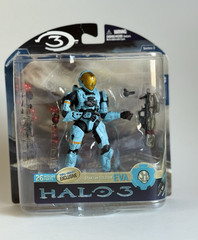 McFarlane Toys Halo 3 Series 3 EVA Spartan Soldier Action Figure Gun Blue