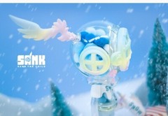 Little Sank SNOW by Sank Toys ❄🌨 Blue Pompom Shaker 24cm Vinyl/PVC LE199 NEW