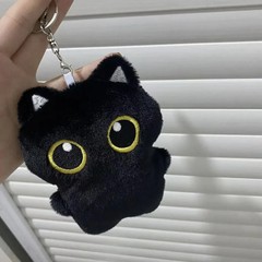 10cm Cute Black Cat Plush Toy Doll Small Pendant Cuddly Pillow Cushion