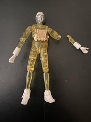MICRONAUTS Time Traveler Yellow Action Figure 1976 Mego BROKEN ELBOW