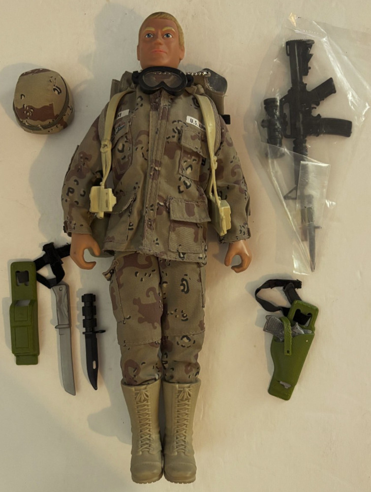 1992 Hasbro GI Joe 12″ DUKE U.S. Army Action Figure Scar Blonde Hair